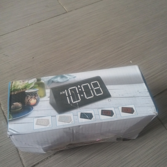 DreamSky Wooden Digital Alarm Clocks for Bedrooms - Electric Desk Clock with Lar - Picture 2 of 8